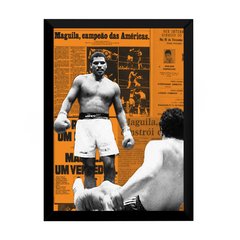 Quadro decorativo Boxe Maguila o Campeão 42x29cm