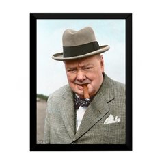 Quadro decorativo colorizado winston churchill 42x29cm