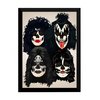 Quadro arte caveiras banda kiss 42x29cm