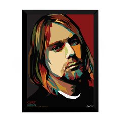 Lindo quadro arte decorativa Nirvana Kurt Cobain 42x29cm