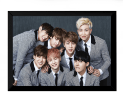 Lindo Quadro Bangtan Boys BTS Kpop colegial 42x29cm