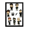 Quadro decorativo cartoon Bangtan Boys Bts kpop 42x29cm