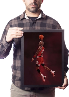 Poster com Moldura A3 Michael Jordan