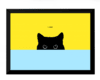 Quadro pop arte decoração foda gato preto 42x29cm