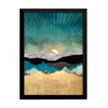 Quadro arte decoração Amanhecer dourado 42x29cm