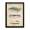 Lindo quadro retro gamer atair patente decorativa 42x29cm