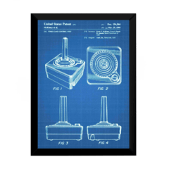 Quadro decorativo games antigos controles atari 2600 42x29