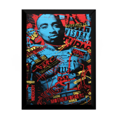 Lindo quadro decorativo arte hip hop tupac shakur 42x29cm