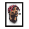 Lindo quadro decorativo estilo grafit tupac shakur rap 42x29