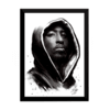 Lindo quadro decorativo desenho a lapis tupac shakur 42x29cm