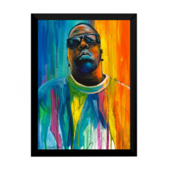 Lindo quadro colorido estilo aquarela notorious big 42x29cm