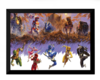 Quadro arte power rangers classico pintura 42x29