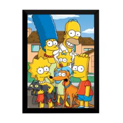 Quadro decorativo lindo foto de familia simpsons 42x29cm