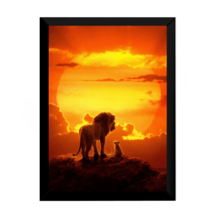 Lindo quadro filme o Rei leão por do sol 42x29cm