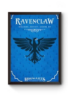 Quadro Hogwarts Havenclaw Poster Moldurado