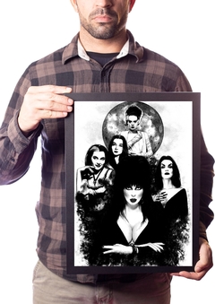 Quadro Elvira Vampira Morticia Lily Arte Rainhas do Terror