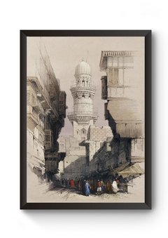 Quadro Rua da Cidade do Cairo Poster Moldurado