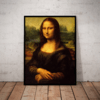 Quadro Reprodução fotografica Mona lisa davinci 42x29cm