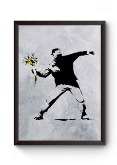 Quadro Arte  Banksy Poster Moldurado
