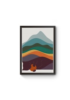 Quadro Gato Minimalista Poster Moldurado