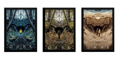 Kit 3 Quadros Dark Serie Posters 3 Temporadas Arte