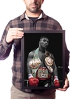 Quadro Boxe  Mike Tyson Foto CINTURÕES Pôster Luta