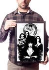 Poster Moldurado Elvira Vampira Morticia Lily Arte Quadro