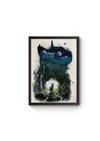 Poster Moldurado Animal Surreal Gato Quadro