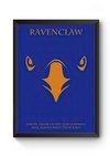 Quadro Harry Potter Ravenclaw Minimalista Poster Moldurado