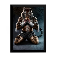 Quadro Decorativo Academias Muay Thai Tiger Arte Tigre