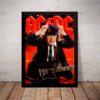 Poster Com Moldura Acdc Angus Young Rock Quadro