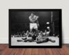 Quadro Decorativo Boxe Muhammad Ali Luta Foto Classica Retro