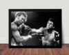 Quadro Decorativo Boxe Muhammad Ali Luta Foto Rara Combate