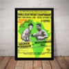 Quadro Retro George Foreman Vs Muhammad Ali Cartaz Moldurado