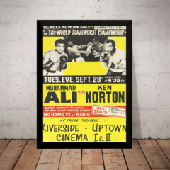 Quadro Retro Muhammad Ali Vs Ken Norton Cartaz Moldurado