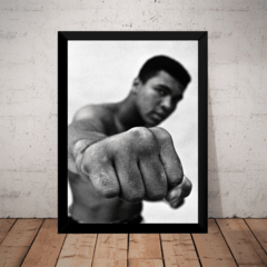 Quadro Decorativo Academia Boxe Muhammad Ali Foto Retro