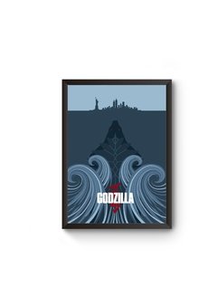 Poster Moldurado Godzilla Quadro