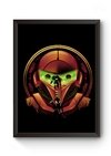 Quadro Arte Simplista Game Metroid Poster Moldurado