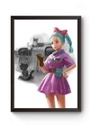 Quadro Bulma Dragon Ball Realista Poster Moldurado