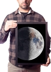 Lindo Quadro  Lua Cheia Poster Moldurado