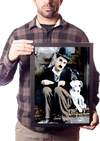Quadro Arte Charlie Chaplin Poster Moldurado
