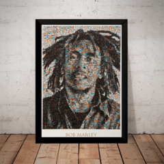 Quadro decorativo Bob Marley Reggae music tamanho grande 42x29cm