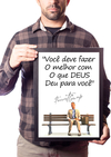 Quadro Forrest Gump Com Frase, Melhor Filme