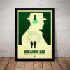 Quadro Breaking Bad Arte Simplista Poster Moldurado