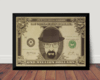 Quadro Breaking Bad Heisenberg Nota Dolar Moldurada