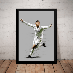 Quadro Decorativo Cristiano Ronaldo Cr7 Arte Futebol