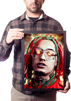 Quadro Decorativo Rapper Lil Pump Arte Trap Rap