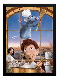 Quadro Filme Ratatouille Ratatui Arte Poster Moldurado