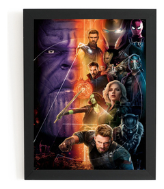 Quadro Avengers War Vingadores Guerra Infinita Thanos