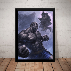 Quadro Sagat Vs Akuma Game Arte Street Fighter - comprar online